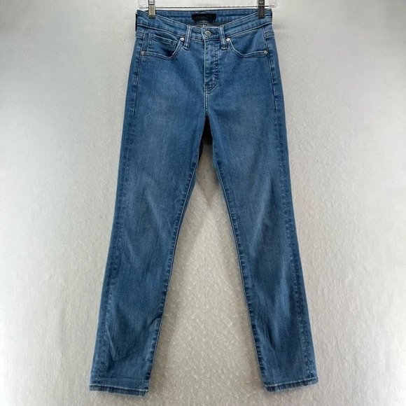 Uniqlo Jeans Womens Size 25 High-Rise Skinny Ankle Medium Washed Denim Blue - Picture 1 of 11